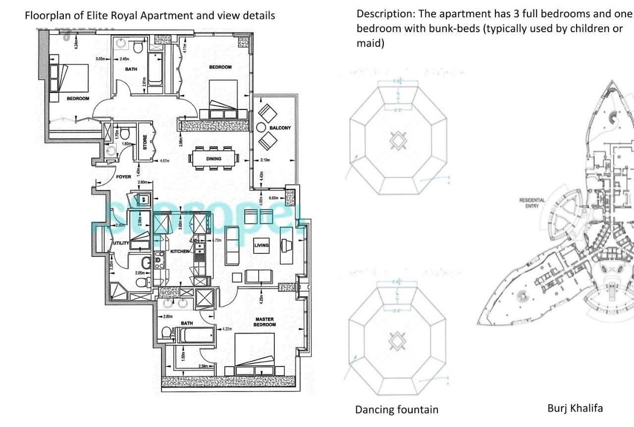 Elite Royal Apartment - Full Burj Khalifa & Fountain View - Crystal Dubaj Kültér fotó